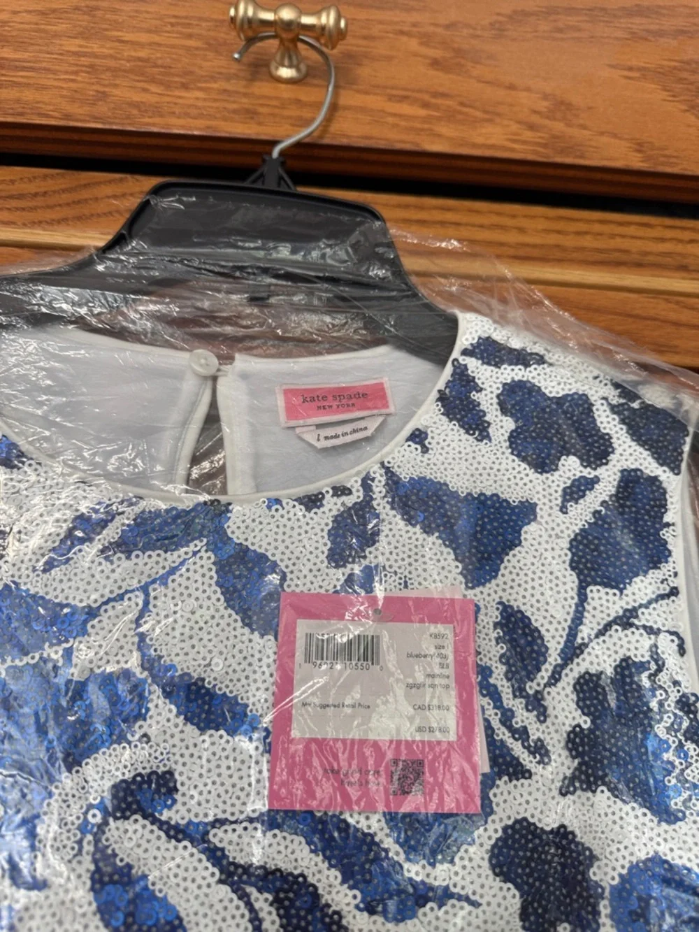 kate spade White and Blue Floral Sleeveless Top for Spring
